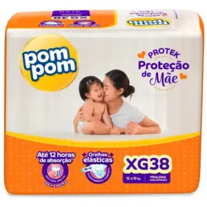 Fralda Pom Pom Protek Proteção De Mãe Mega Xg Com 38un