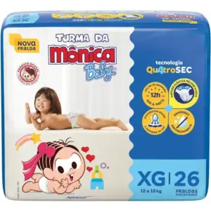Fralda Descartável Infantil Turma da Mônica Baby XG Pacote 26 Unidades