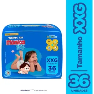 Fralda Descartável Turma da Mônica Baby XXG Pacote 36 Unidades