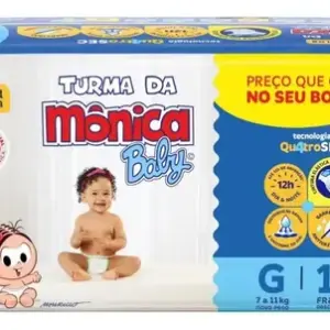 Fralda Descartável Turma da Mônica Baby G Pacote 16 Unidades