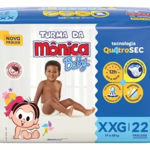 Fralda Descartável Infantil Turma da Mônica Baby XXG Pacote 22 Unidades