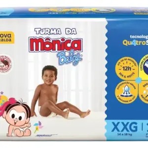 Fralda Turma da Mônica Baby XXG com 16 Unidades
