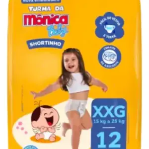 Fralda Shortinho Turma Mônica Baby Xxg 12 Jumbinho Roupinha