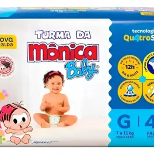 Fralda Descartável Turma Da Monica Mega G Com 44 Tiras