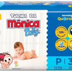 Fralda Turma Da Mônica Jumbo P Com 30 Unidades