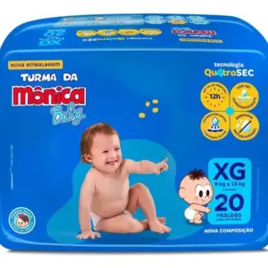 Fralda Turma Da Mônica Baby Jumbo Xg Com 20un