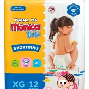 Fralda Turma Da Mônica Short Jumbinho Xg 12 Un