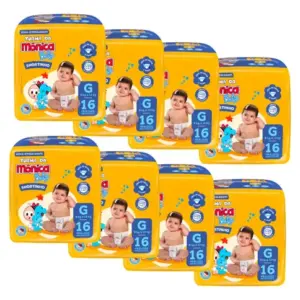 Kit Fralda Shortinho G Turma Da Monica Baby Jumbinho Atacado