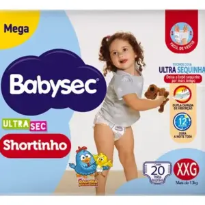 FRALDA BABYSEC ULTRASEC SHORTINHO MEGA XXG 20 UNIDADES