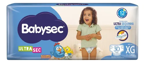 Fralda Galinha Pintadinha Ultrasec Xg 30 Unidades Babysec Gênero Sem gênero Tamanho Extra grande (XG)
