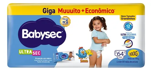 Fralda Babysec Ultra Giga Xxxg 64 Unidades