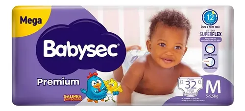 Fralda Premium Flexiprotect Galinha Pintadinha Babysec Sem gênero M
