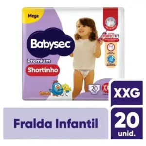 Fralda Babysec Galinha Pintadinha Shortinho Mega Xxg 20 Unid Gênero Sem gênero Tamanho Extra extra grande (XXG)