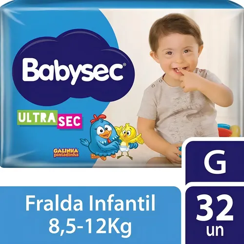 Fralda Babysec Galinha Pintadinha Ultrasec G - 32 Fraldas