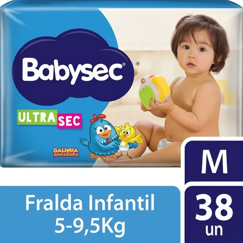 Fralda Babysec Ultrasec Galinha Pintadinha M 38 Unidades