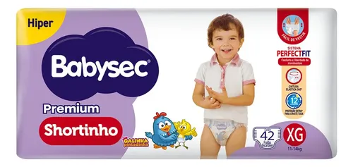 Fralda Shortinho Galinha Pintadinha Premium Xg 42 Un Babysec