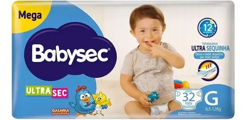Fralda Babysec Mega Ultrasec Galinha Pintadinha G32