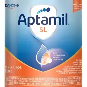 2 Latas Aptamil Sl Fórmula Infantil Danone 800gr Sem Lactose