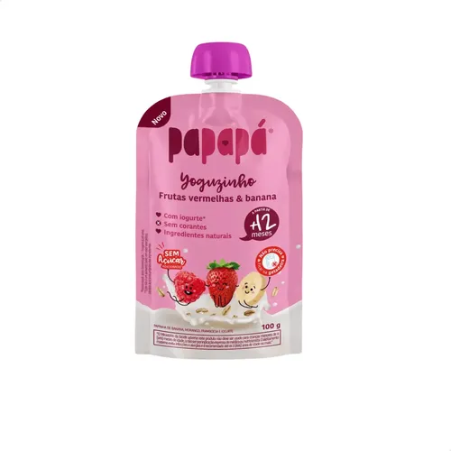 Yoguzinho Papapá De Frutas Vermelhas E Banana 100g
