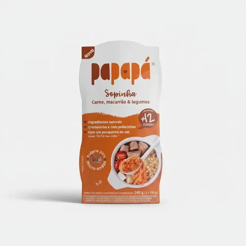 Sopinha Papapá De Carne, Macarrão E Legumes 240g