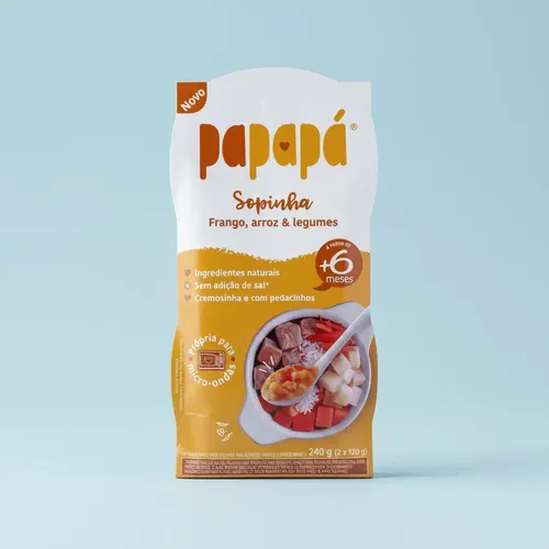 Sopinha Papapá De Frango, Arroz E Legumes 240g
