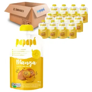 Papinha Orgânica Papapá Manga 100g Pack 12 Sachês