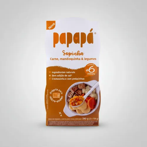 Sopinha Papapá De Carne, Mandioquinha E Legumes 240g