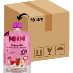 Papinha Papapa Yoguzinho Frutas Vermelhas E Banana 100g 16un