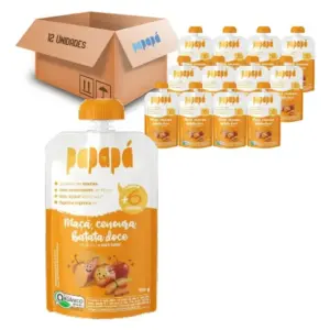 Papinha Orgânica Papapá Maçã B. Doce Cenoura 100g (12 Und)