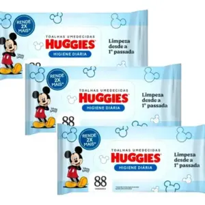 Kit Lenço Umedecido Huggies Higiene Diária Rende 2x - 264un