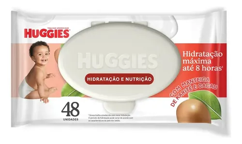 Lenço Umedecido Hidratação e Nutrição 48 unidades Huggies
