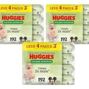 Kit 3 Packs Toalha Umedecida Huggies Disney Baby 576 Lenços