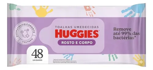 Toalhas Umedecidas Huggies Infantil Rosto E Corpo 48 Un