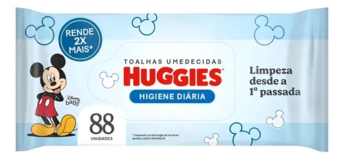 Lenços Umedecidos Huggies Tripla Proteção C/88 Toalhas