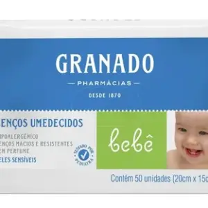 Lenco Umedecido Toalha Pele Sensivel Sem Perfume Granado