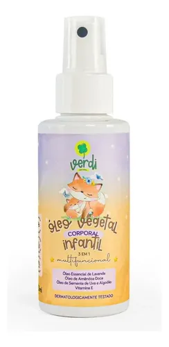 Óleo Vegetal Infantil Verdi Natural Hidratante 120ml Lavanda