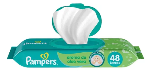 Lenços Umedecidos Pampers Aroma de Aloe Vera 48 Unidades