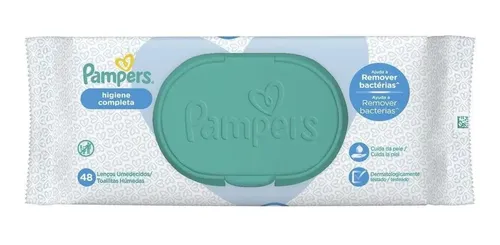 Lenços umedecidos higiene completa pacote 48 unidades Pampers