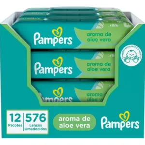 Lenços Umedecidos Pampers, Aroma De Aloe Vera 576 Unidades