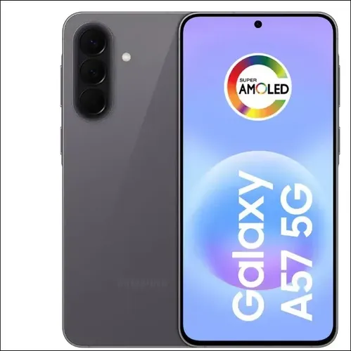 Celular Samsung Galaxy A57 5G 256GB, 8GB RAM, Câmera 50MP, IP68, Super AMOLED 6.7", Recursos AI - Cinza